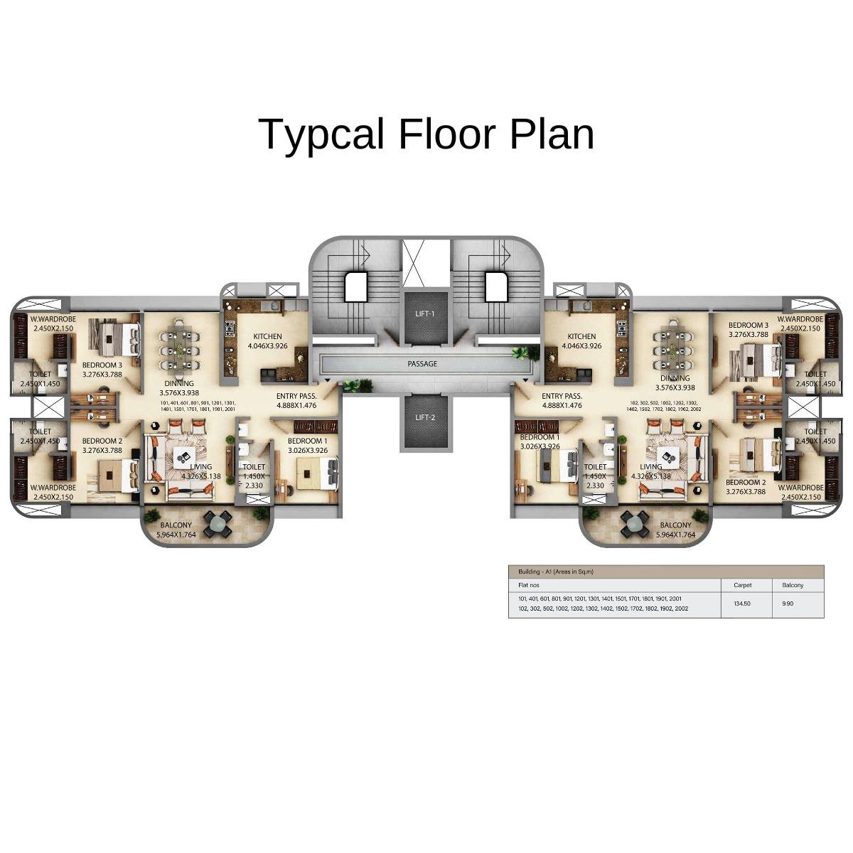 Kumar-Siddhachal-Typcal-Floor-Plan